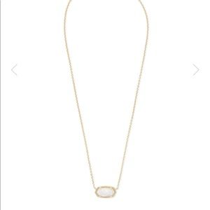 Elisa Gold Pendant Necklace in another of Pearl